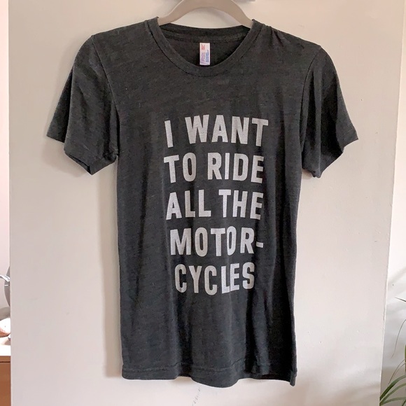 Tops - Grey Moto T-Shirt unisex